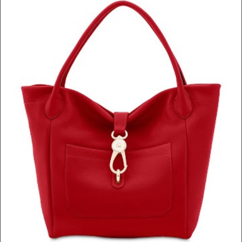 Like new DOONEY AND BOURKE red leather tote bag